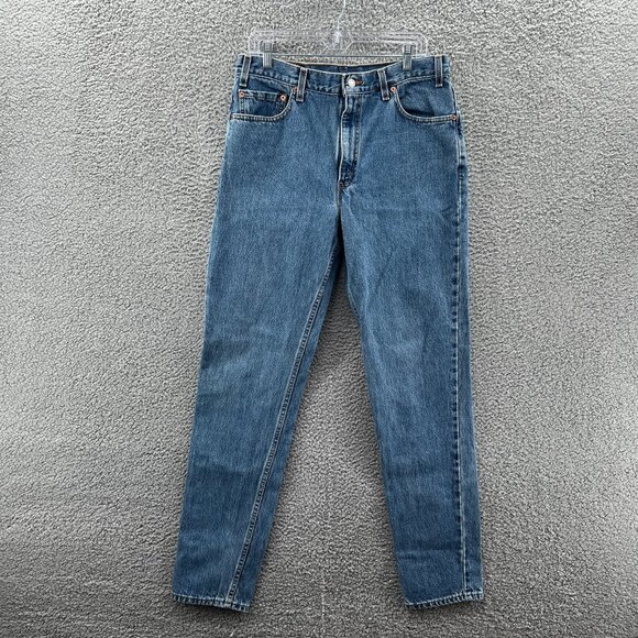 Vintage Levis 512 Jeans Men 36 X 34 Slim Fit Tapered Leg Usa Made Blue Denim Y2K - Picture 1 of 9